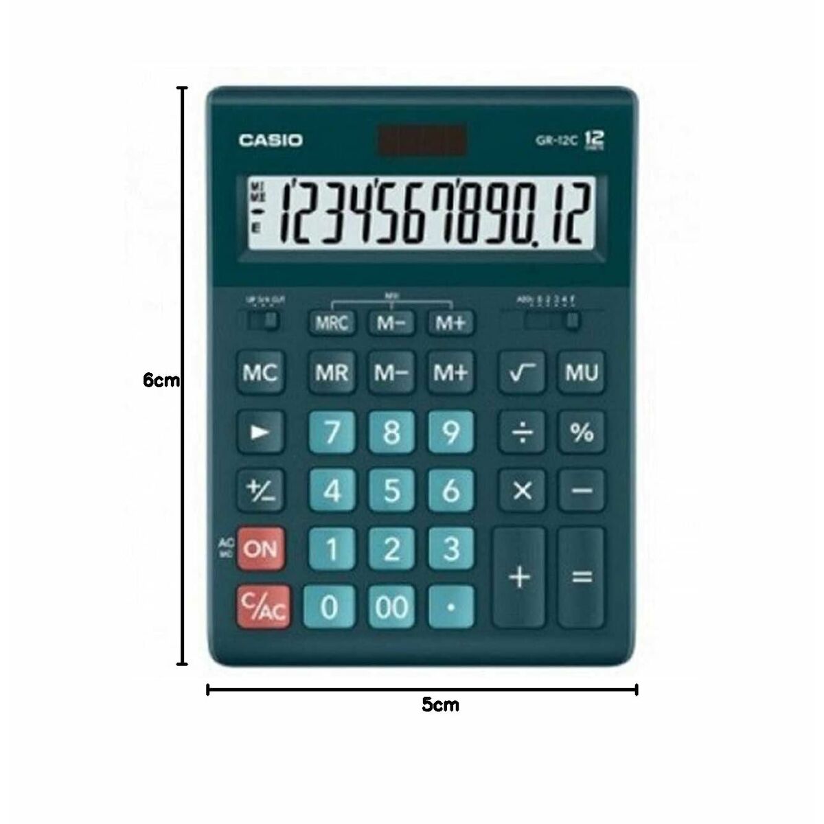 Calculator Casio GR-12C-DG Negru Verde Plastic