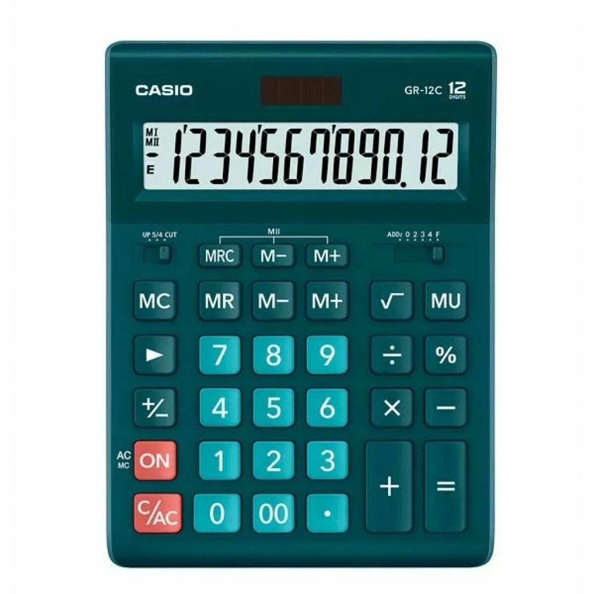 Calculator Casio GR-12C-DG Negru Verde Plastic
