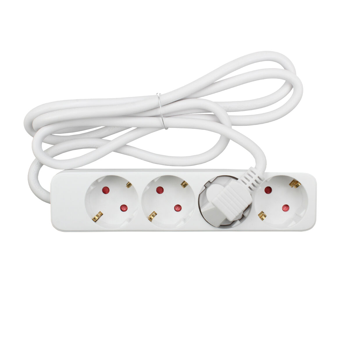 Placă de Circuit Prize 4 Puncte de Conectare fără Întrerupător TM Electron TMUAD504 Alb 3680 W (1,5 m) (4 Unități)