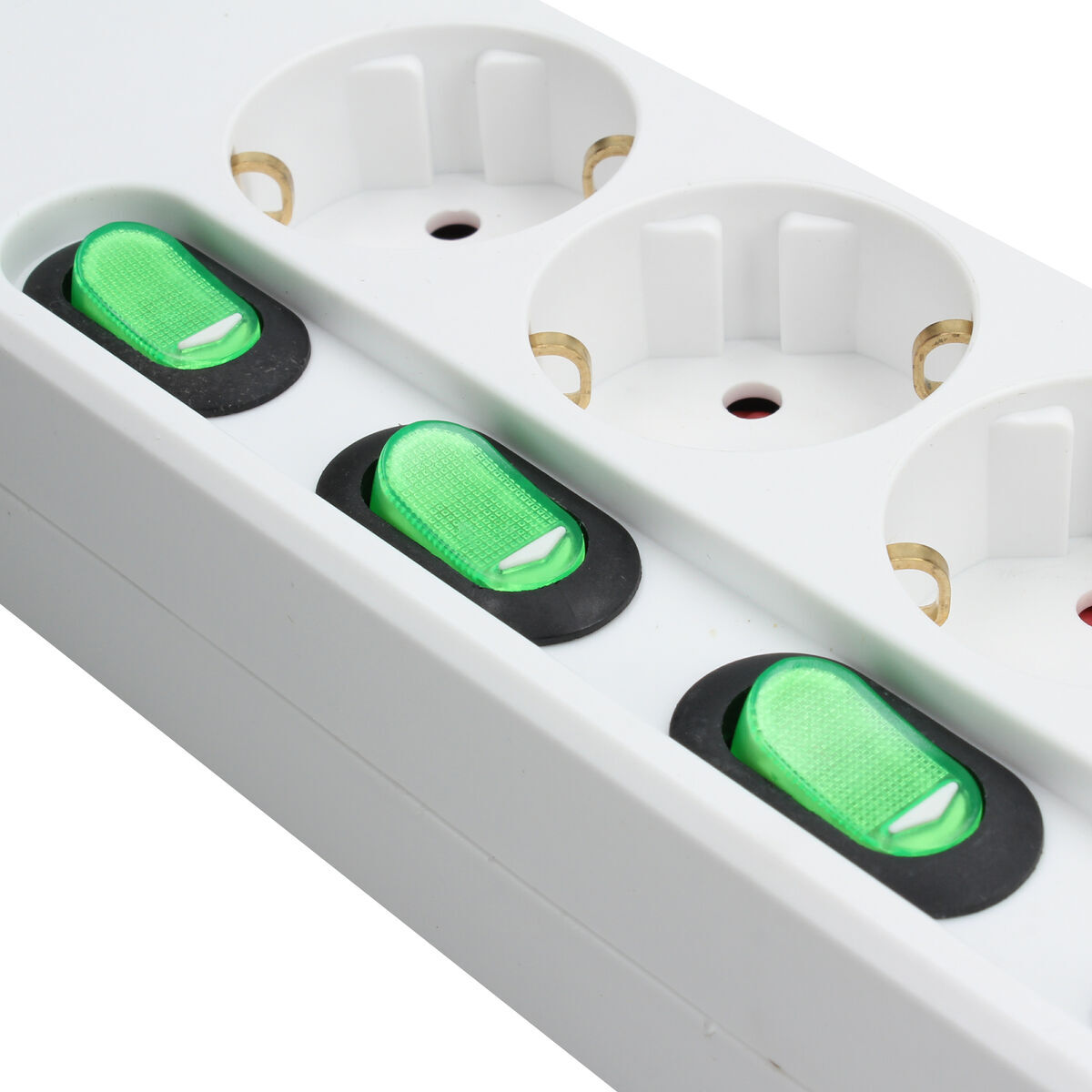 Placă de Circuit Prize 4 Puncte de Conectare fără Întrerupător TM Electron TMUAD554 Alb 3680 W (1,5 m)