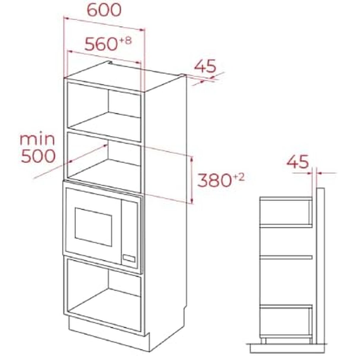 Cuptor cu microunde cu Grill Teka MSEG825FI   25L 25 L