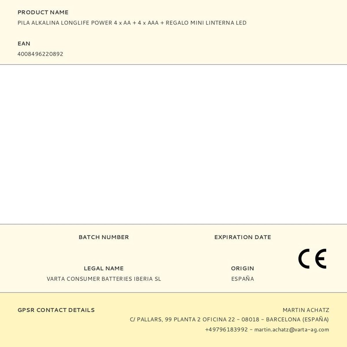 Baterii Reîncărcabile Varta 92400121810 1,2 V AA AAA Baterii Reîncărcabile