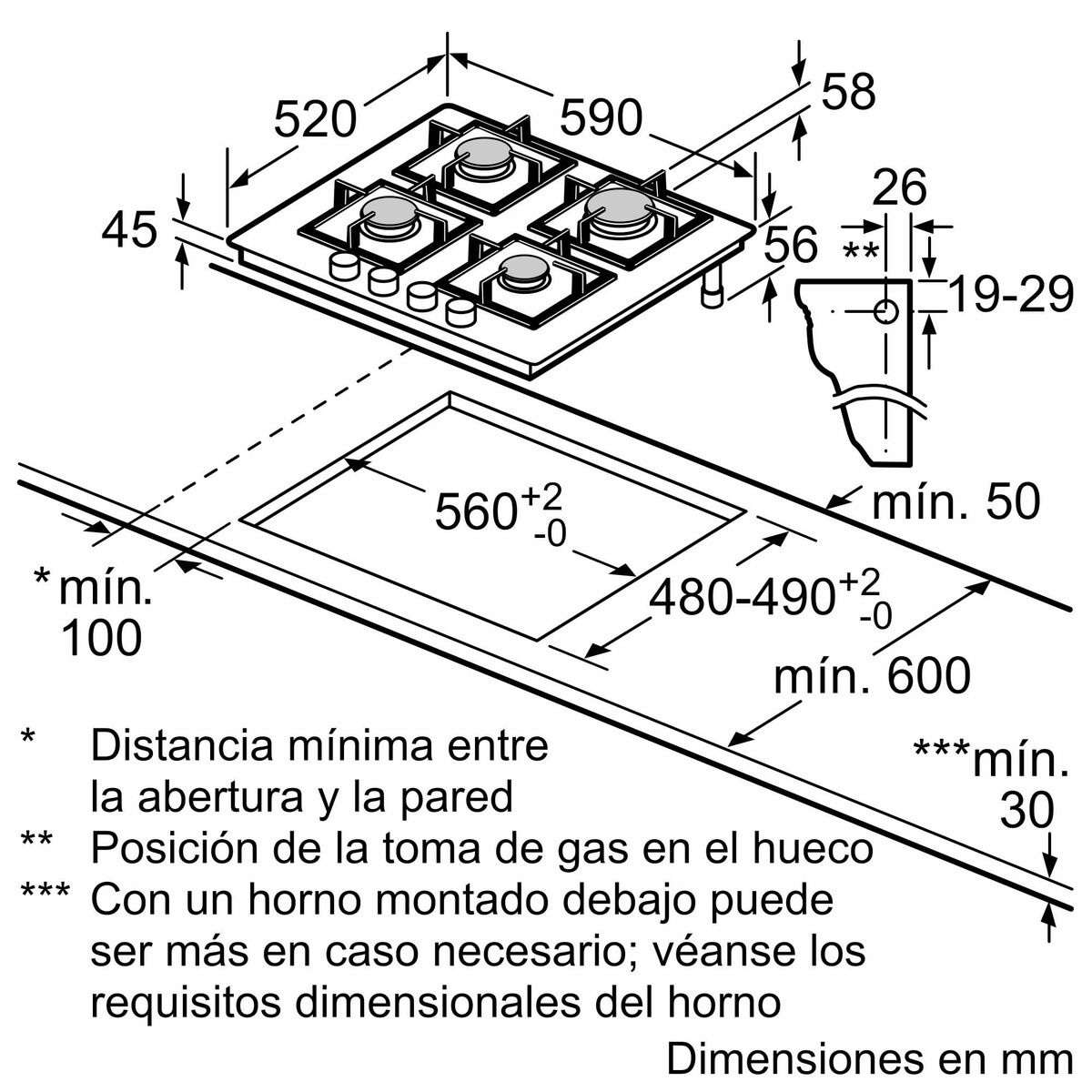 Plită pe Gaz Balay 3ETG664RB