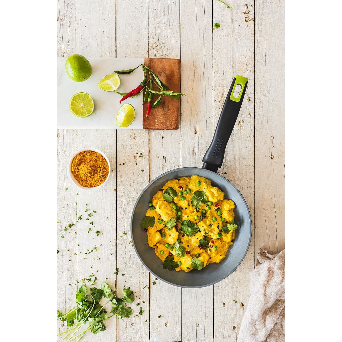 Tigaie Wok Monix M261232 Gri Aluminiu Ø 28 cm