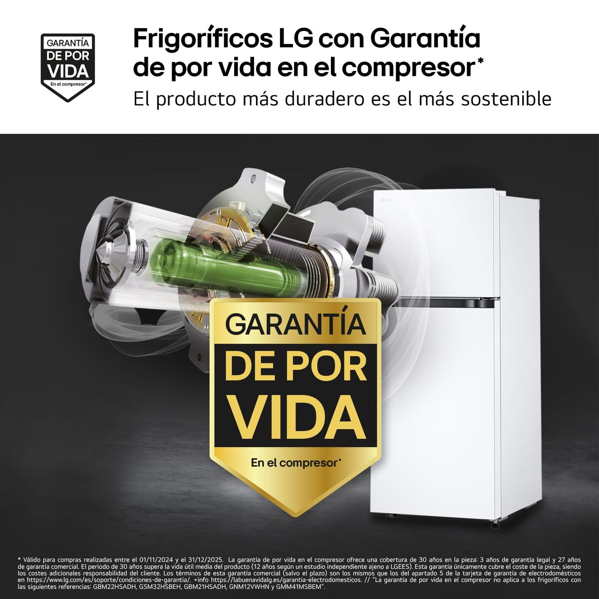 Frigider combinat LG GTBV22SWNJ Alb