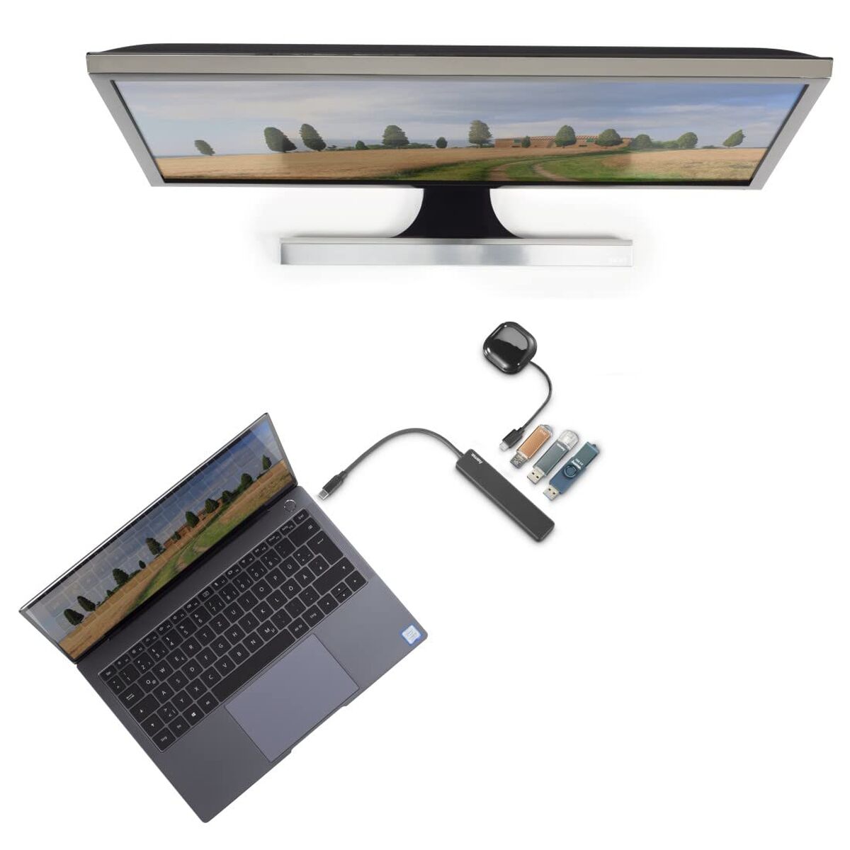 Hub USB Hama 00200117 Negru 60 W