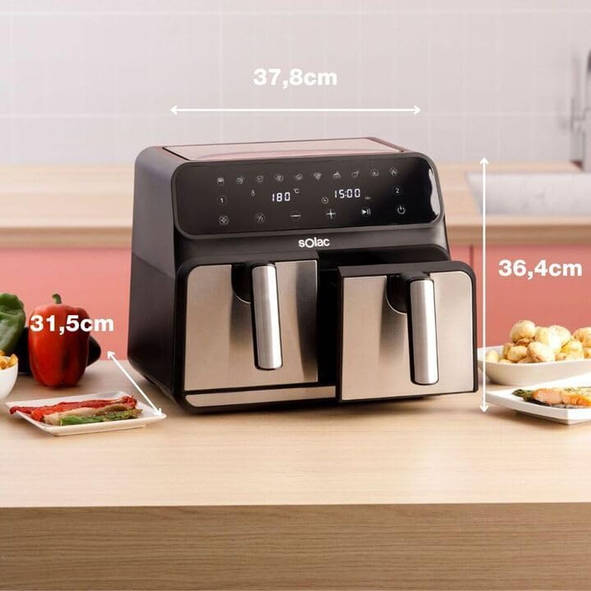 Friteuză cu Aer Solac FA1520 Negru 1700 W 8 L