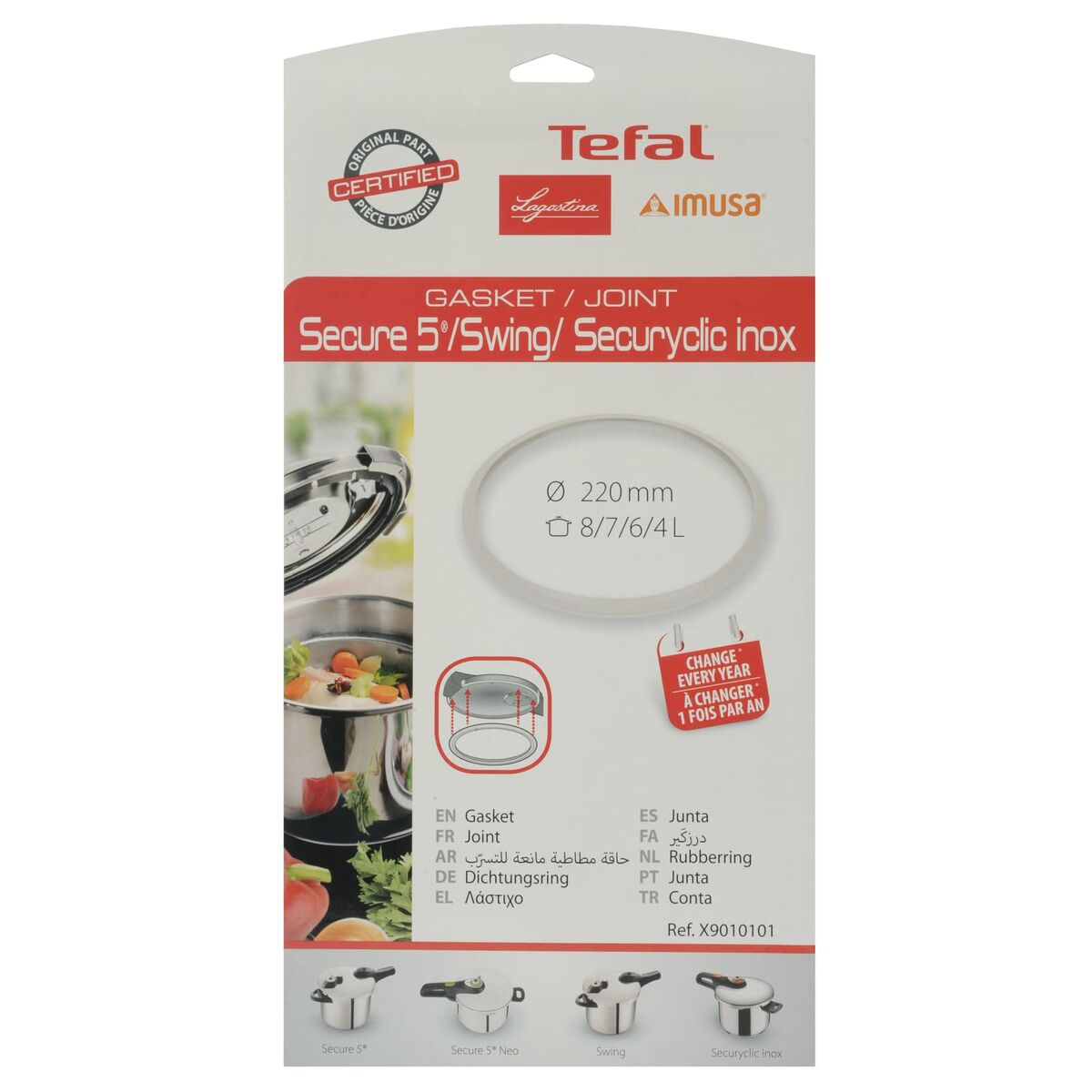 Garnitură pentru oală Tefal Oțel inoxidabil Plastic