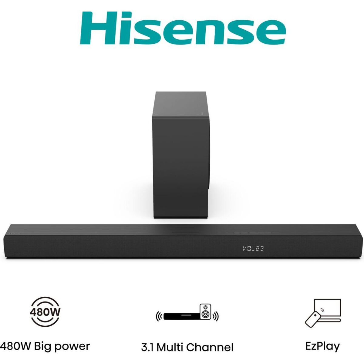 Bară de Sunet Hisense HS3100     480W Negru 480 W