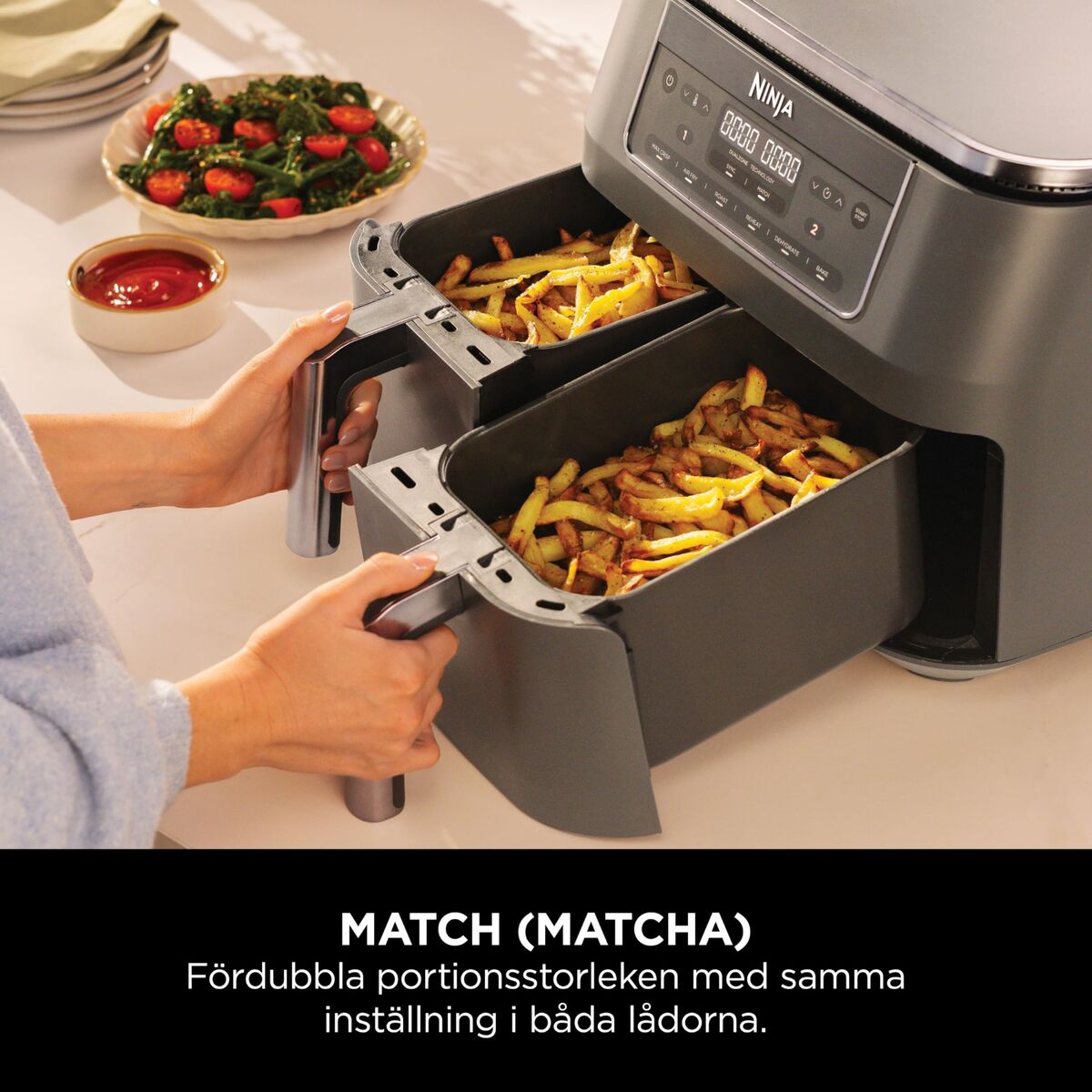 Friteuză cu Aer NINJA DZ300EU Gri 2400 W 7,6 L