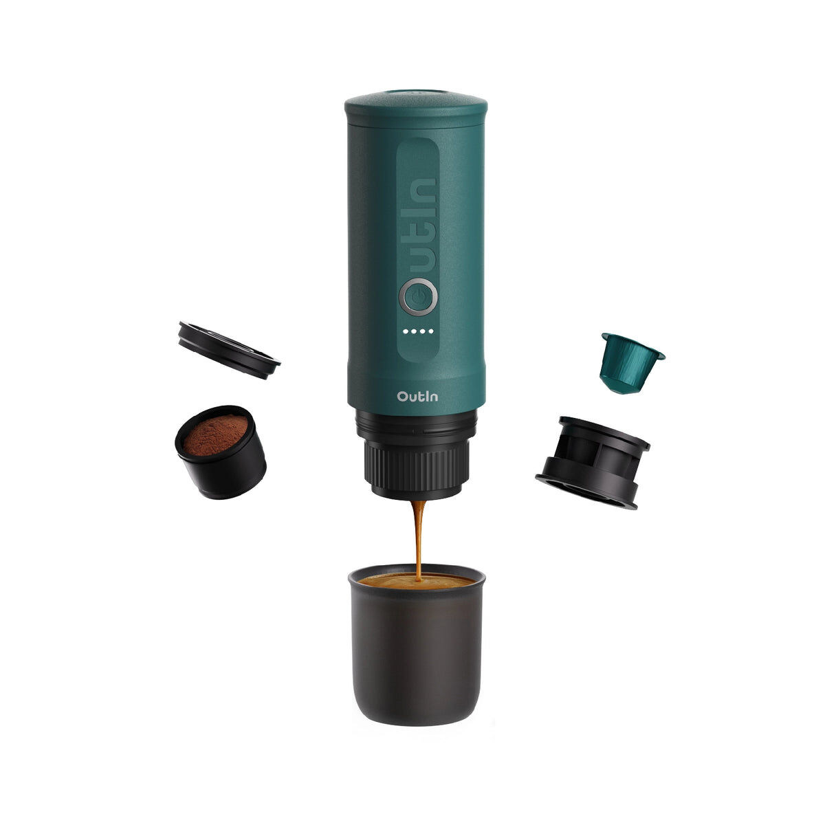 Cafetieră Portabilă Outin OUTINTEAL Turquoise Oțel inoxidabil 80 ml