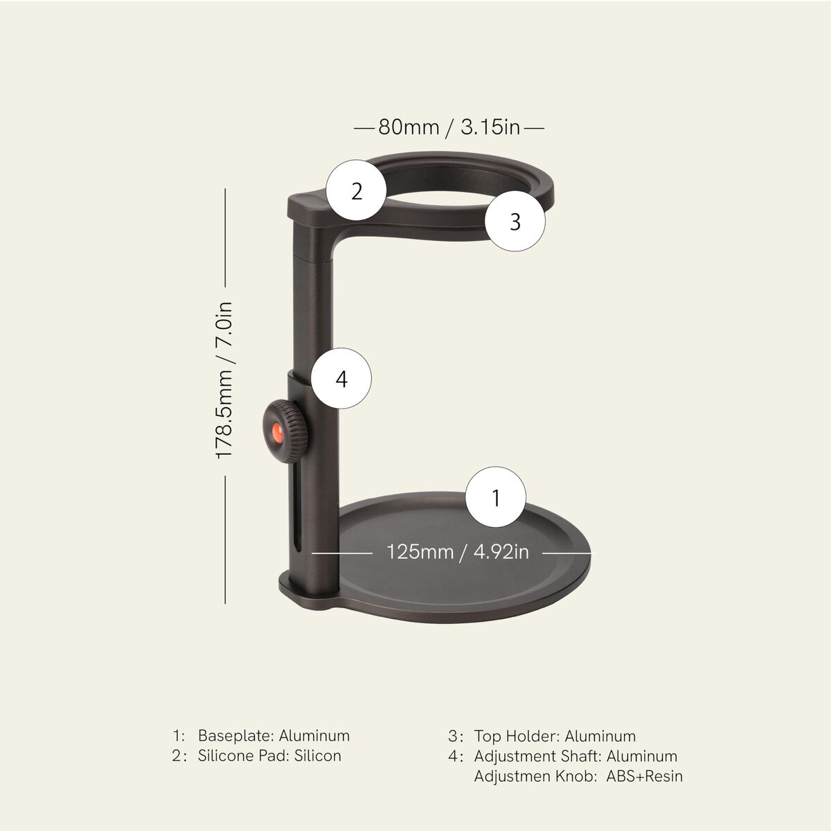 Suport universal Outin NANO Negru