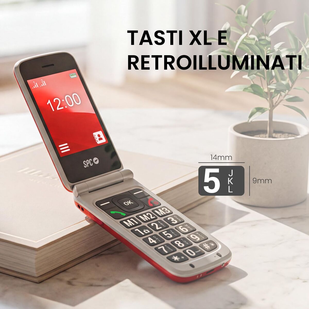 Telefon Mobil pentru Persoane Vârstnice SPC 2339R Roșu 128 GB