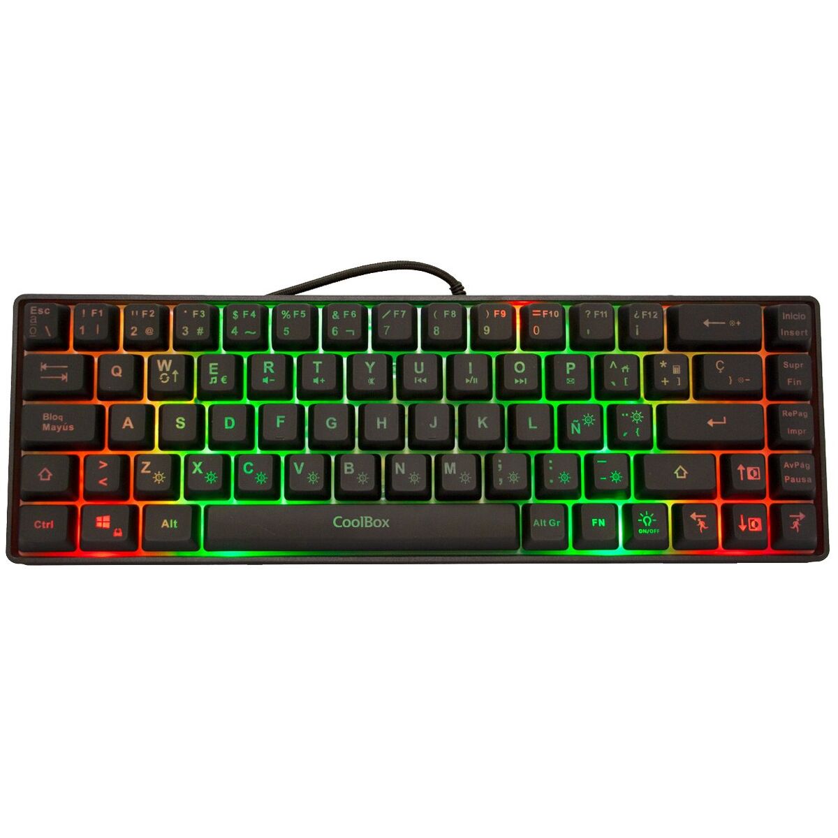 Tastatură CoolBox mini TM065 Negru Qwerty Spaniolă