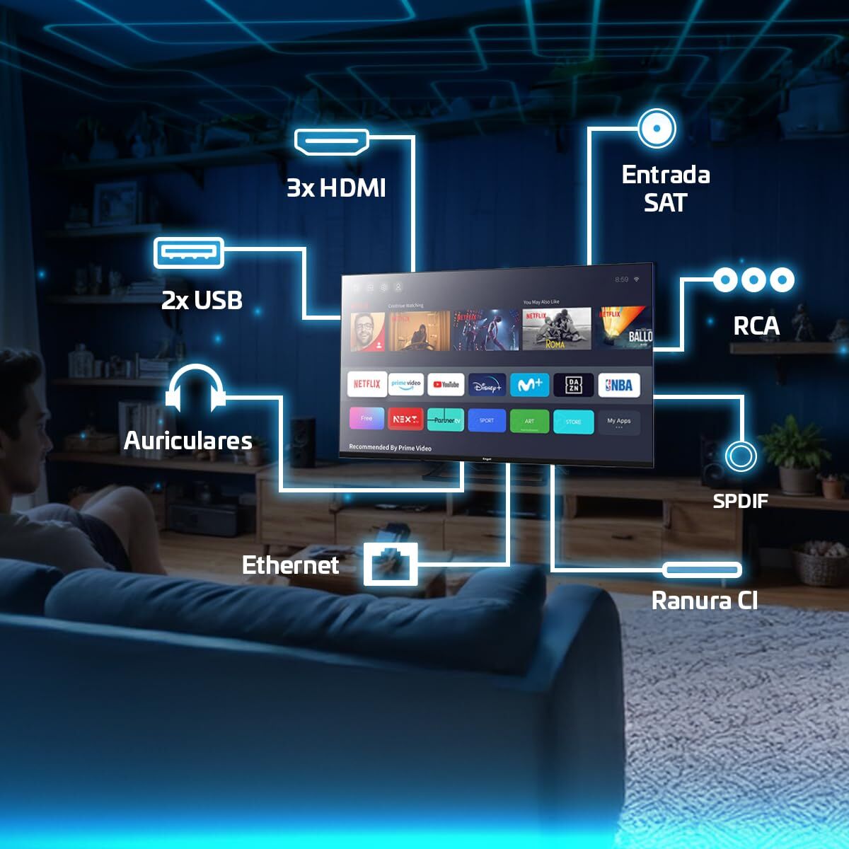 Smart TV Engel LE4086SM     40 40" Full HD LED PVR DVB-T2