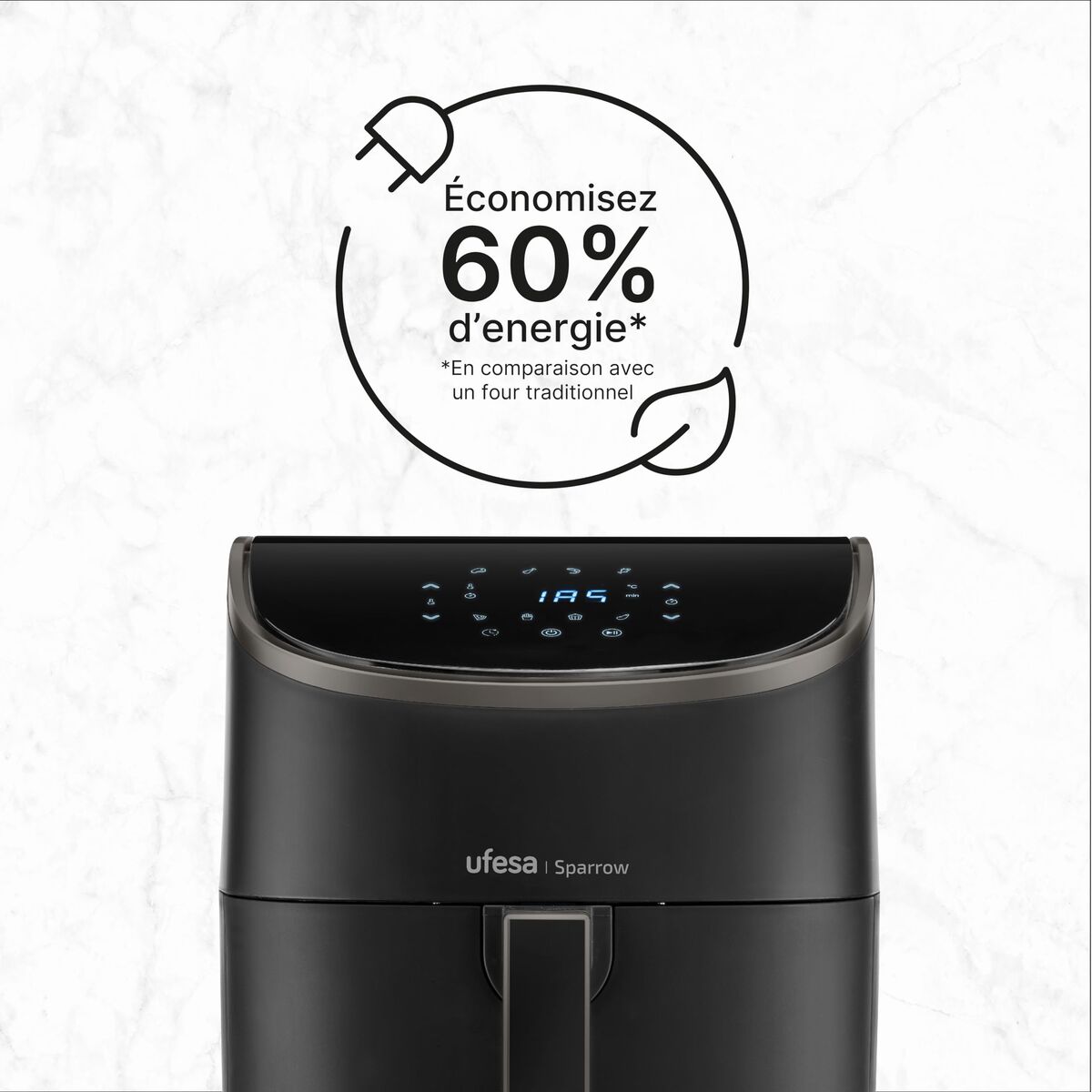 Friteuză cu Aer UFESA SPARROW Negru 1700 W 6 L