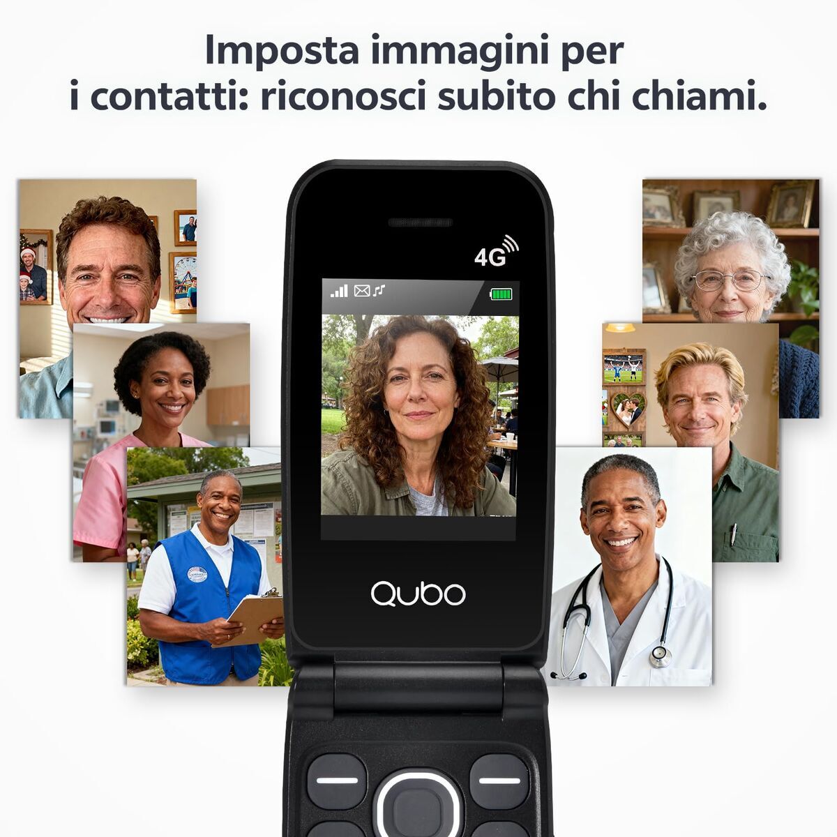 Telefon Mobil pentru Persoane Vârstnice Qubo NEONWBK 4G Negru 32 GB 256 GB 2.4"