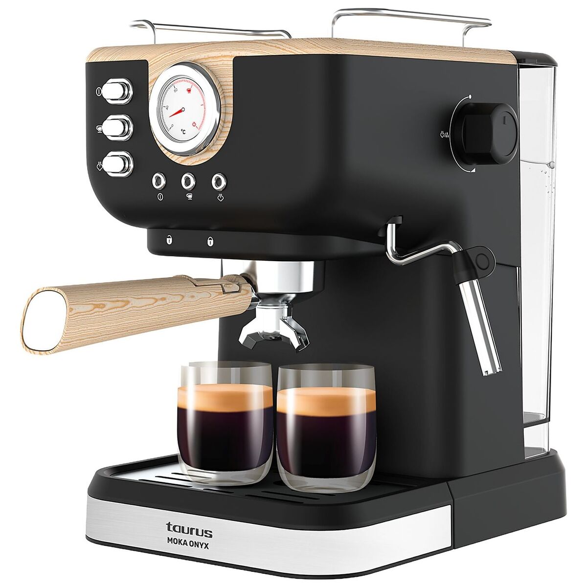 Cafetieră Electrică Taurus MOKA ONYX 20B BAROMETRO Negru 1050 W 20 bar 1,5 L