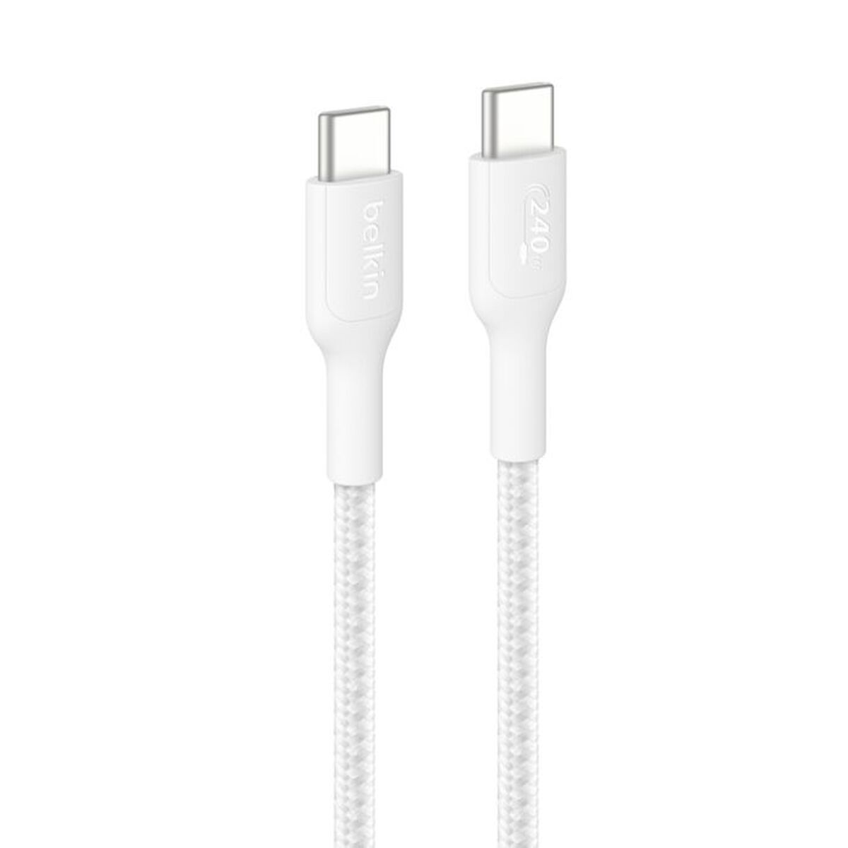Cablu USB-C la USB-C Belkin CAB025HQ1MWH Alb 1 m Încărcare rapidă