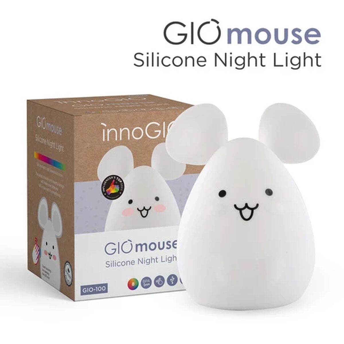 Lumină de noapte Innogio GIOMOUSE 100 Multicolor Silicon