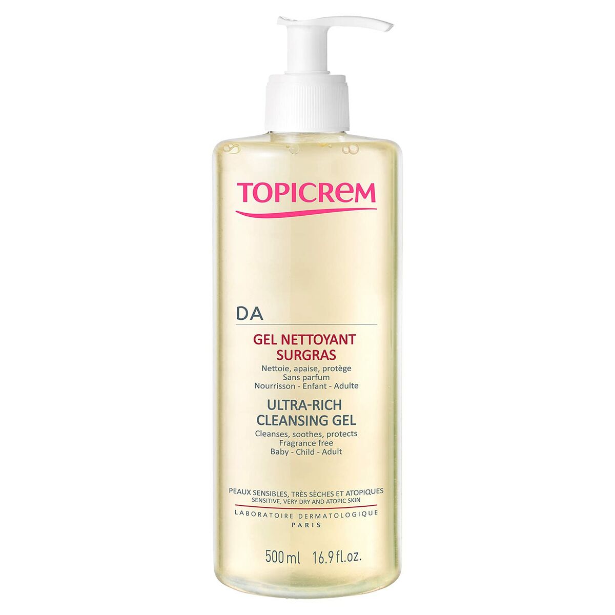 Gel de duș Topicrem Da Piele Uscată Produs de curățare 500 ml