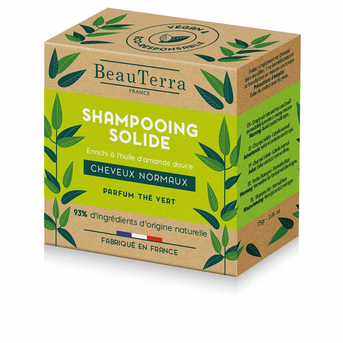 Șampon solid Beauterra   75 g Ceai Verde