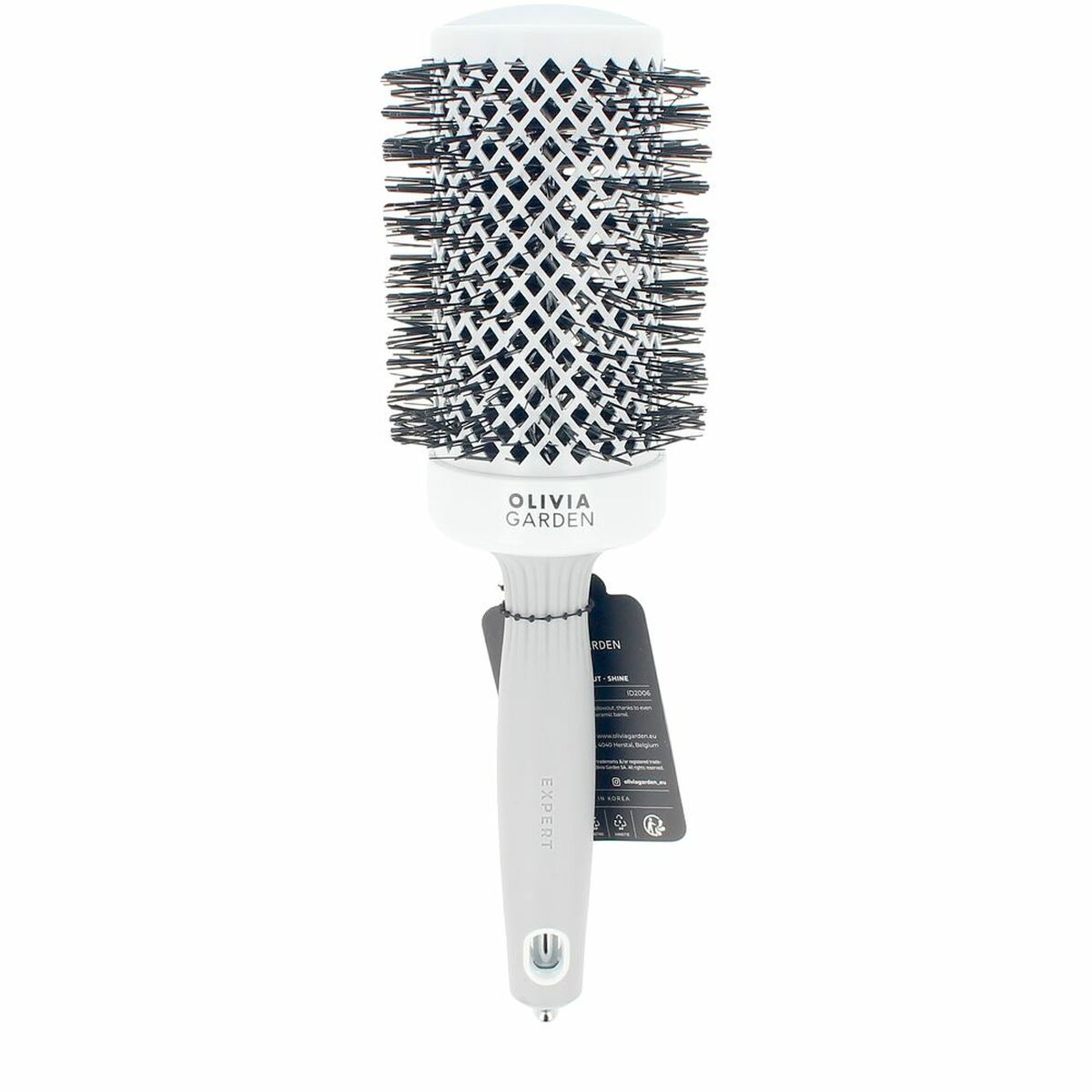 Atpainiojantis šepetys Olivia Garden EXPERT BLOWOUT SHINE Alb Gri Ø 55 mm