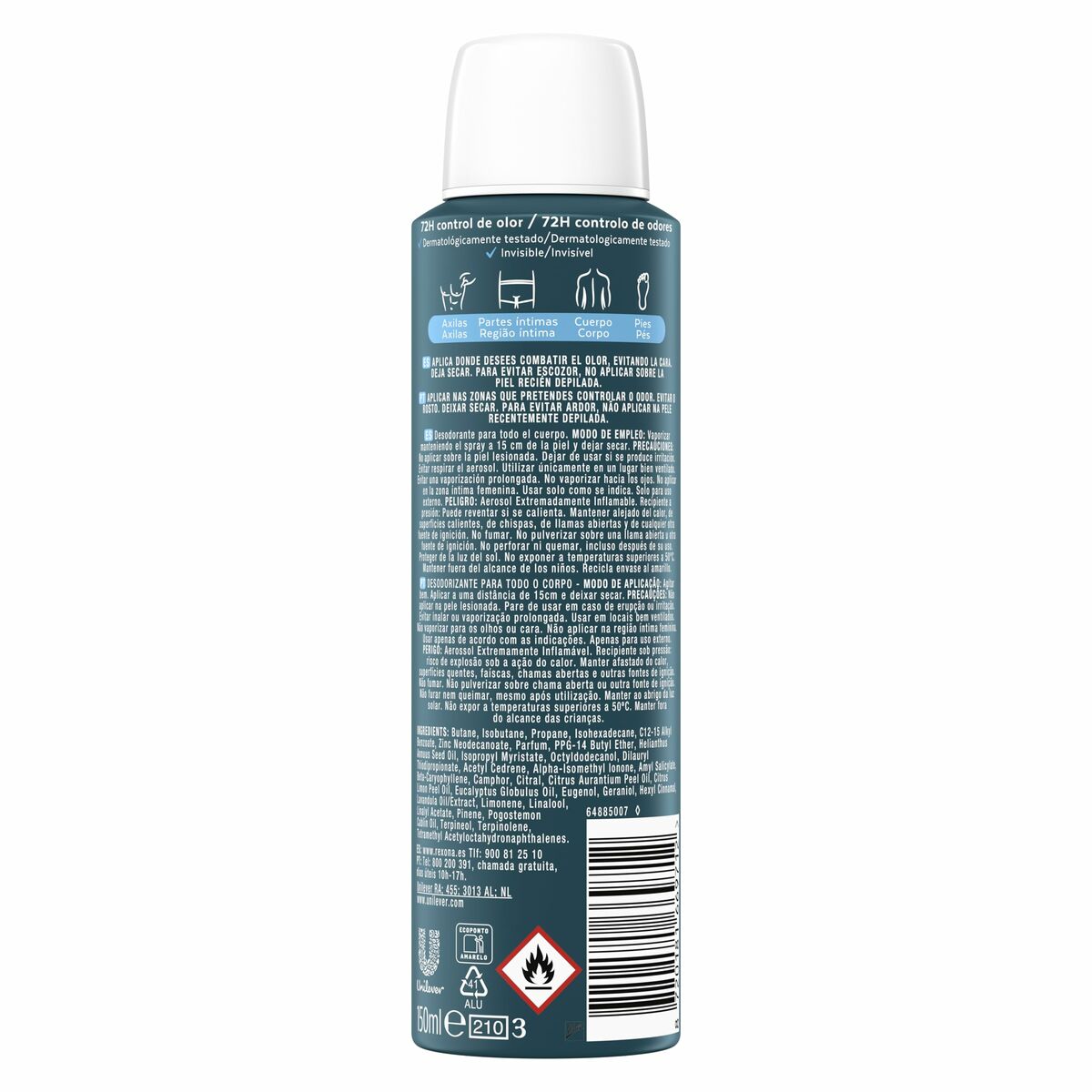Deodorant Spray Rexona 5743 150 ml