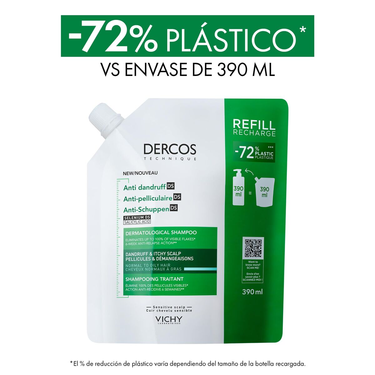 Șampon Vichy DERCOS 390 ml