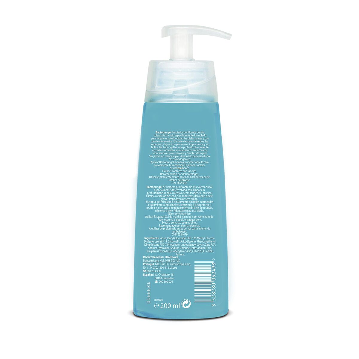 Gel de Curățare pentru Față Lutsine BACTOPUR 200 ml Purifiantă