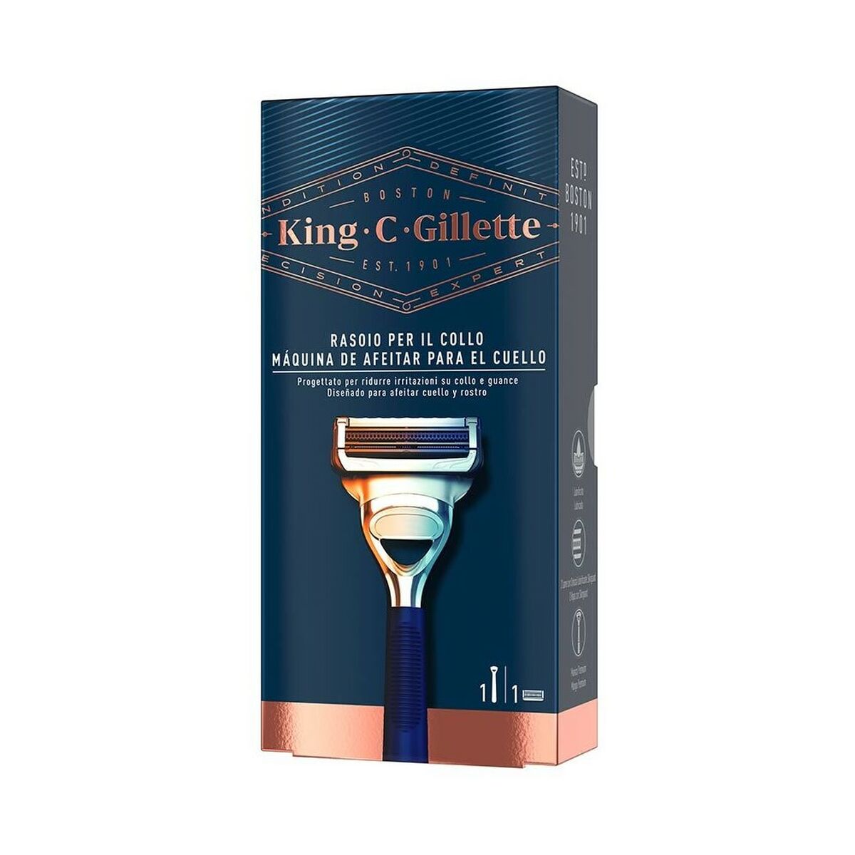 Aparat de ras clasic Gillette Gillette King Albastru