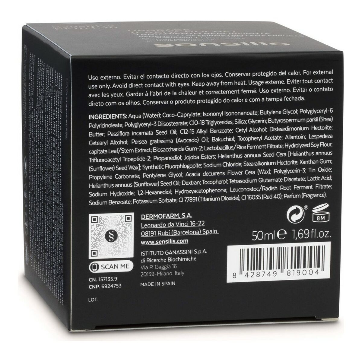 Cremă de Noapte Anti-aging Sensilis Upgrade 50 ml Fermitate