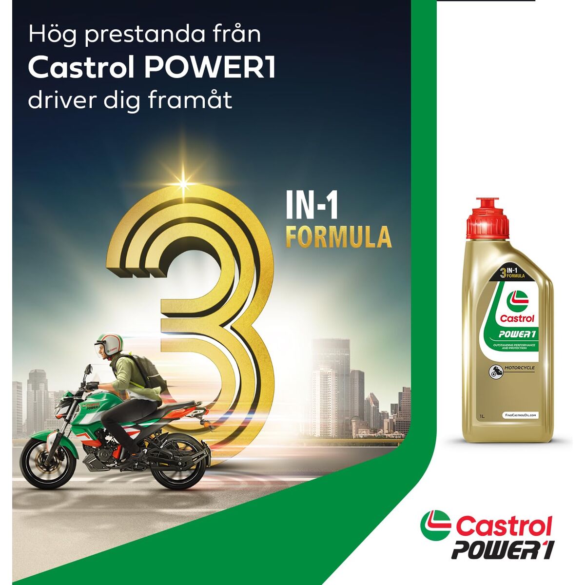 Ulei de motor pentru motocicletă Castrol Power1 4T 15W50