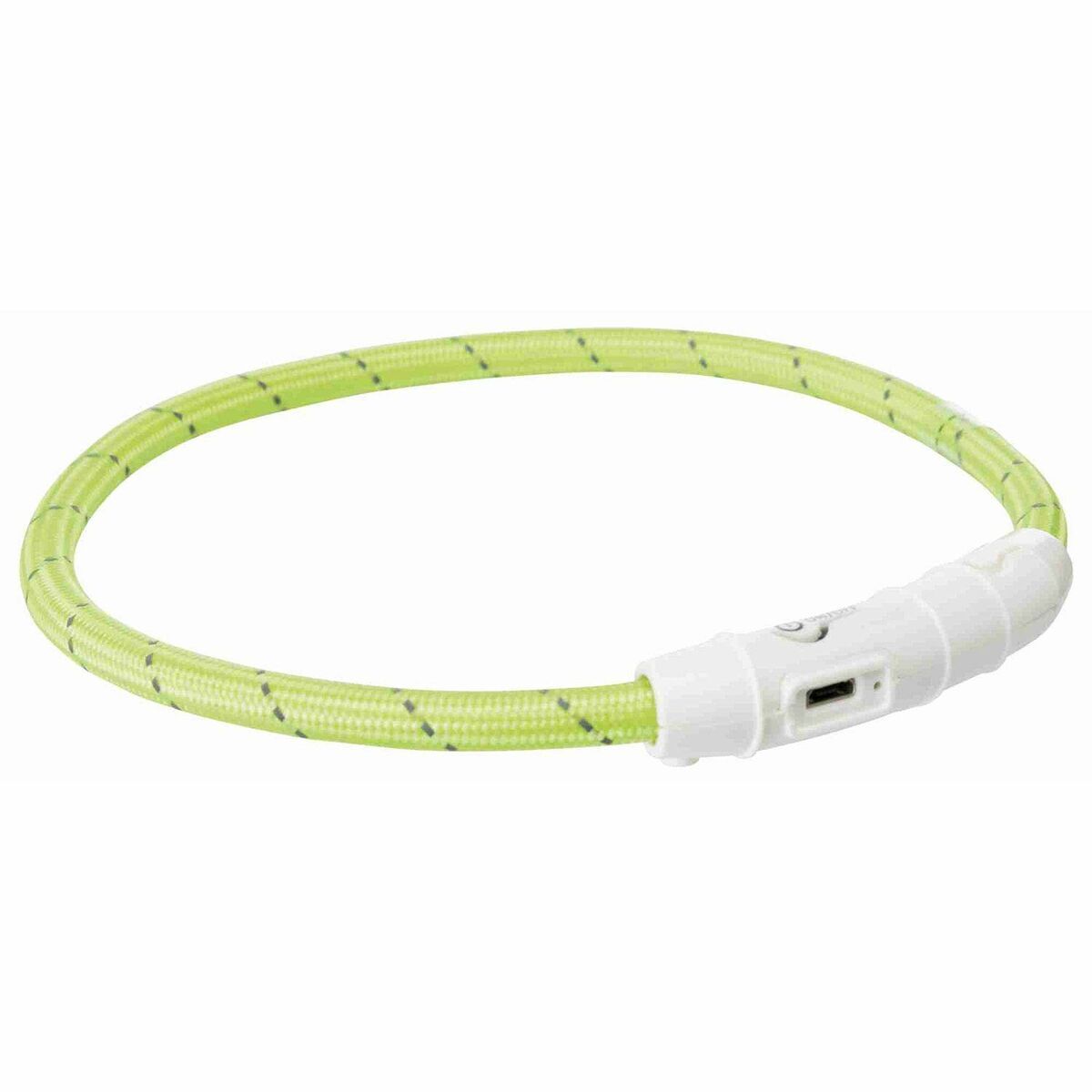 Guler LED pentru animale de companie Trixie Flash USB Verde