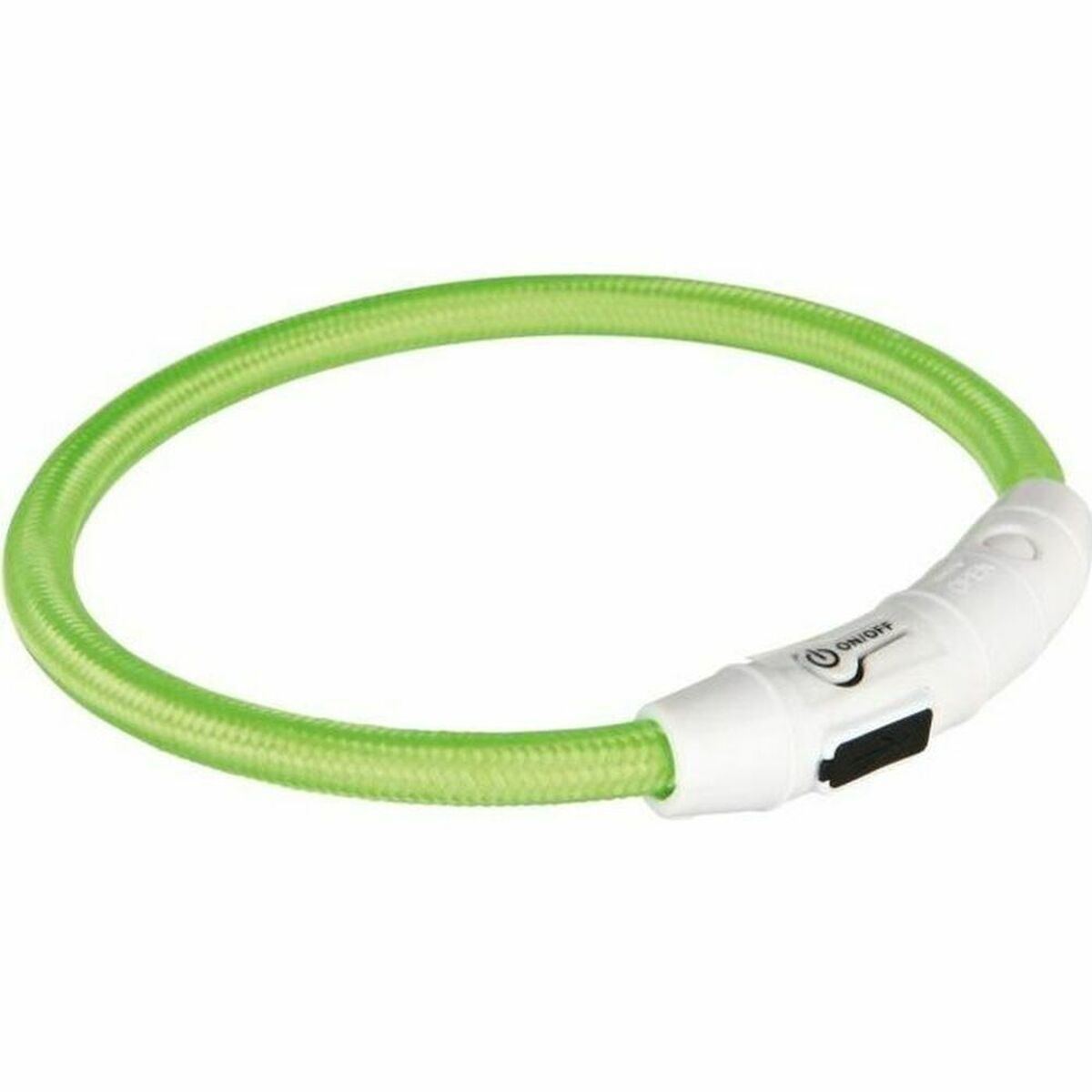 Guler LED pentru animale de companie Trixie Flash USB Verde