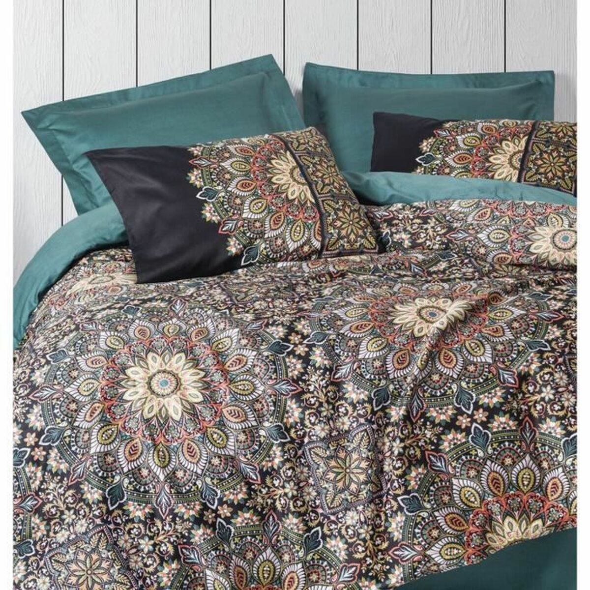 Set husă de pătură Multicolor 220 x 240 cm