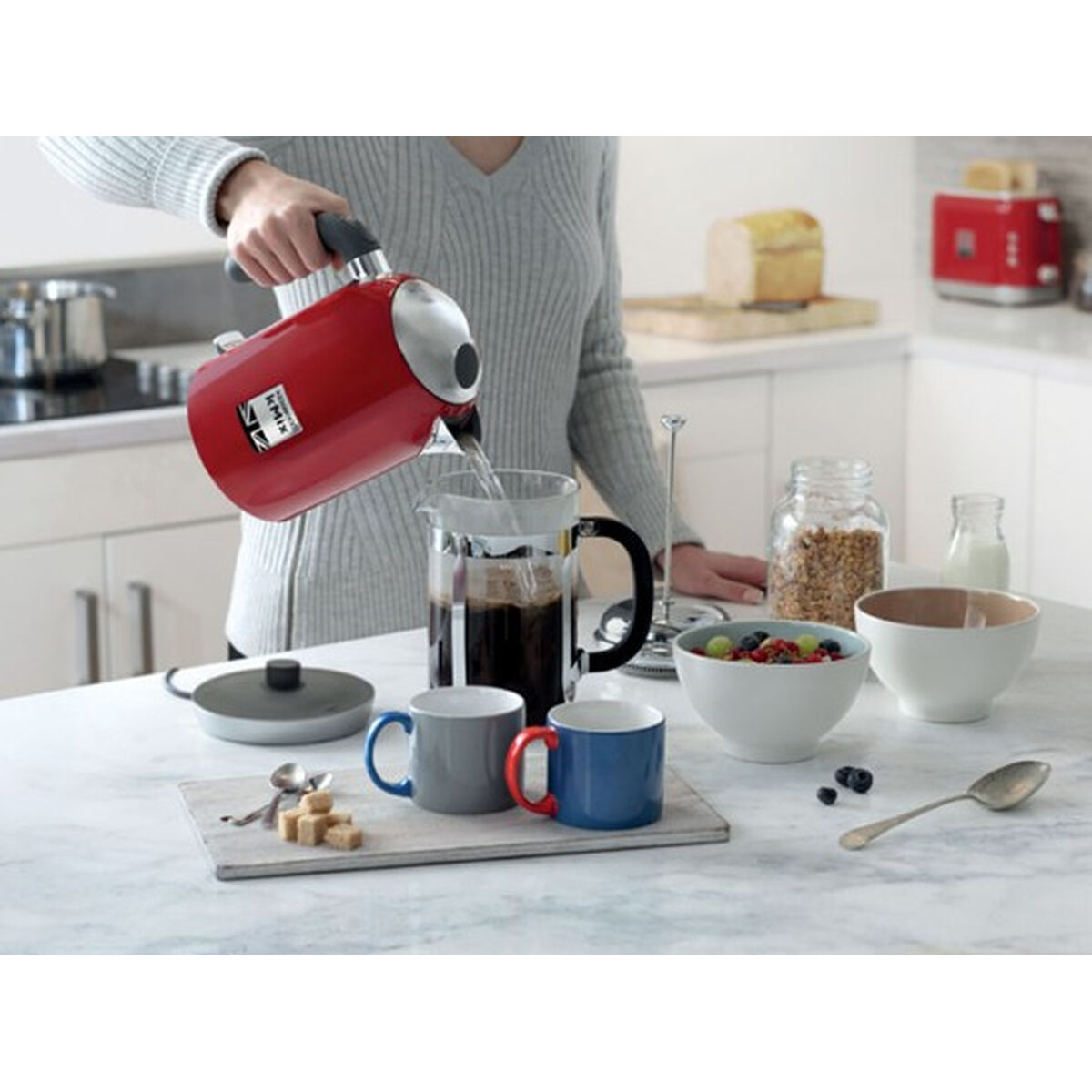 Fierbător Kenwood ZJX650RD Roșu Metal Oțel inoxidabil 2200 W 1 L