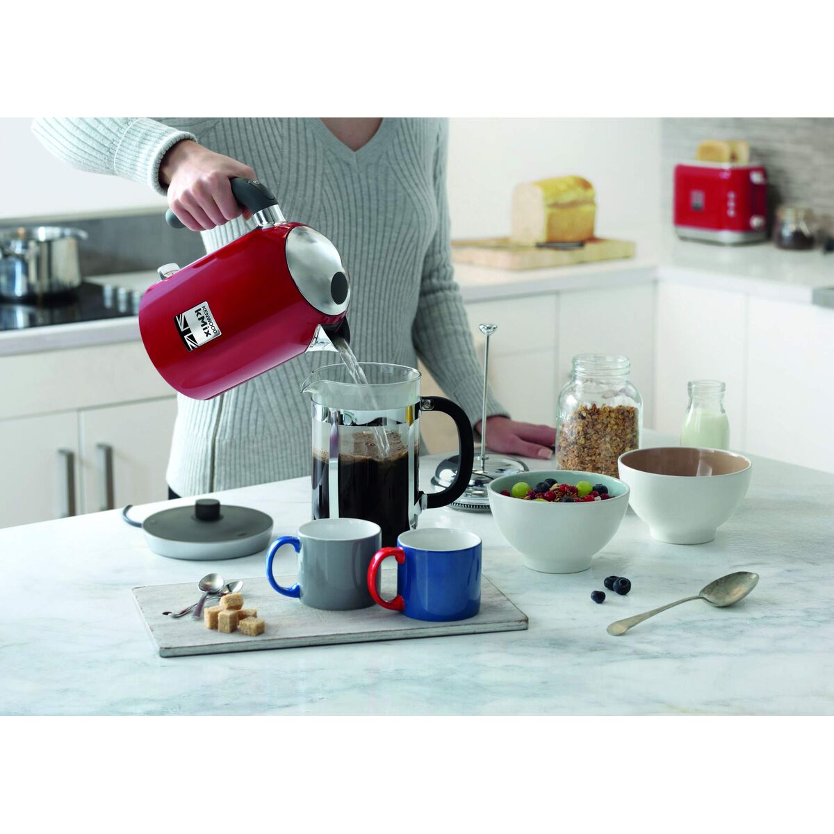 Fierbător Kenwood ZJX650RD Roșu Metal Oțel inoxidabil 2200 W 1 L