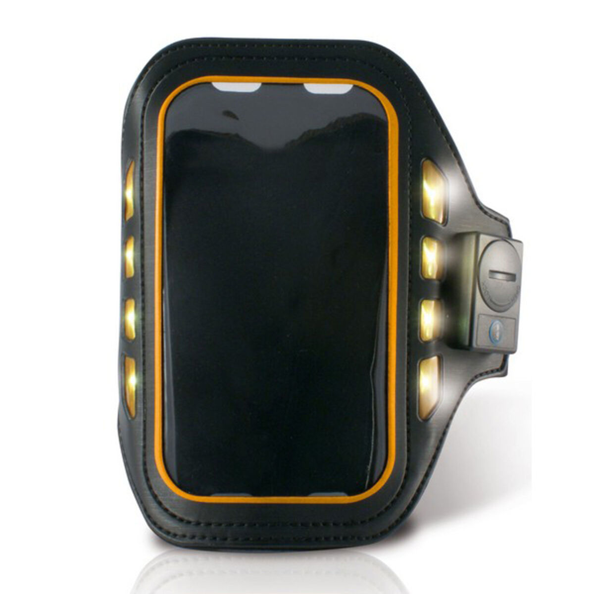 Brățară Sportivă cu LED KSIX 4" Negru Neopren
