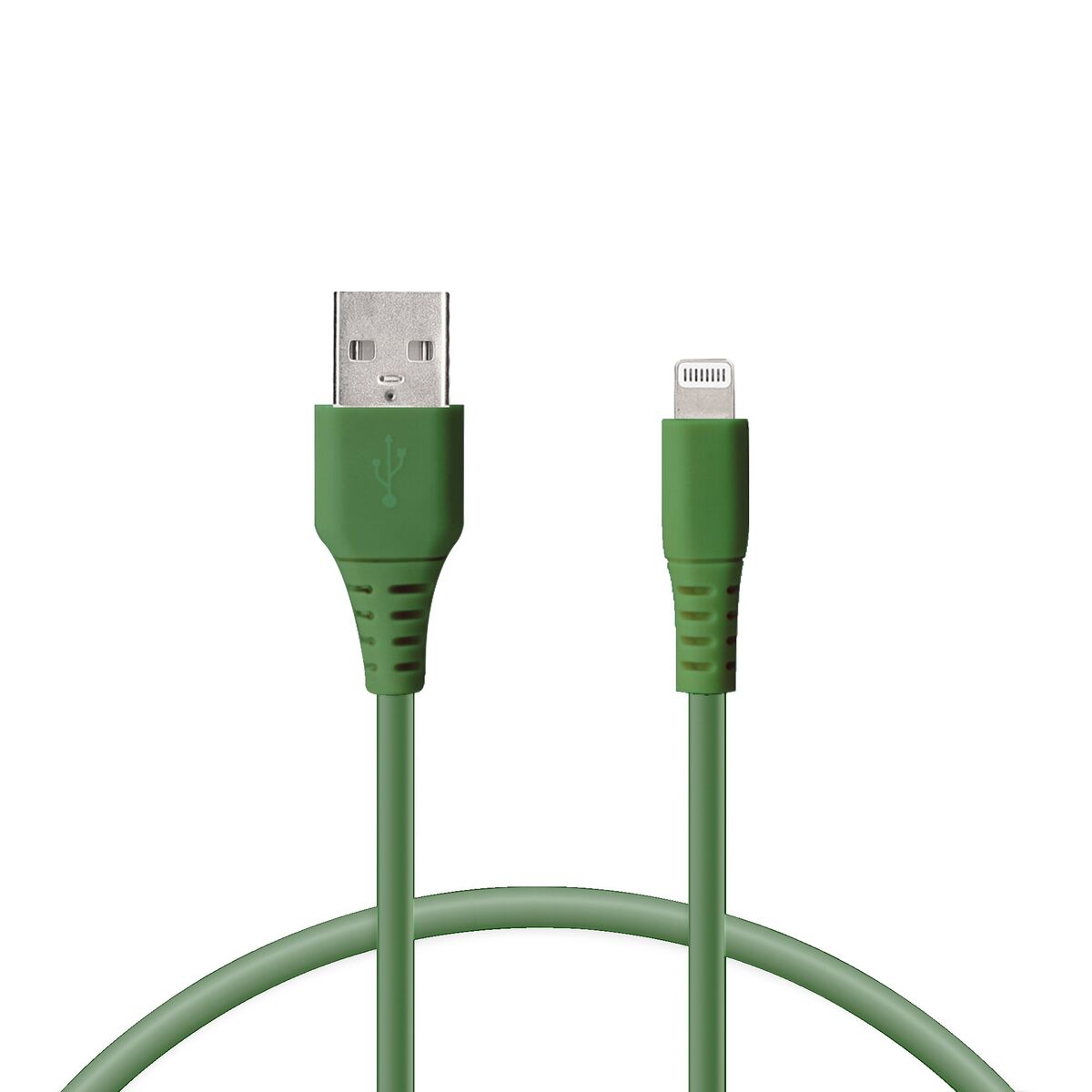 Cablu de Date/Încărcare cu USB KSIX Verde 1 m