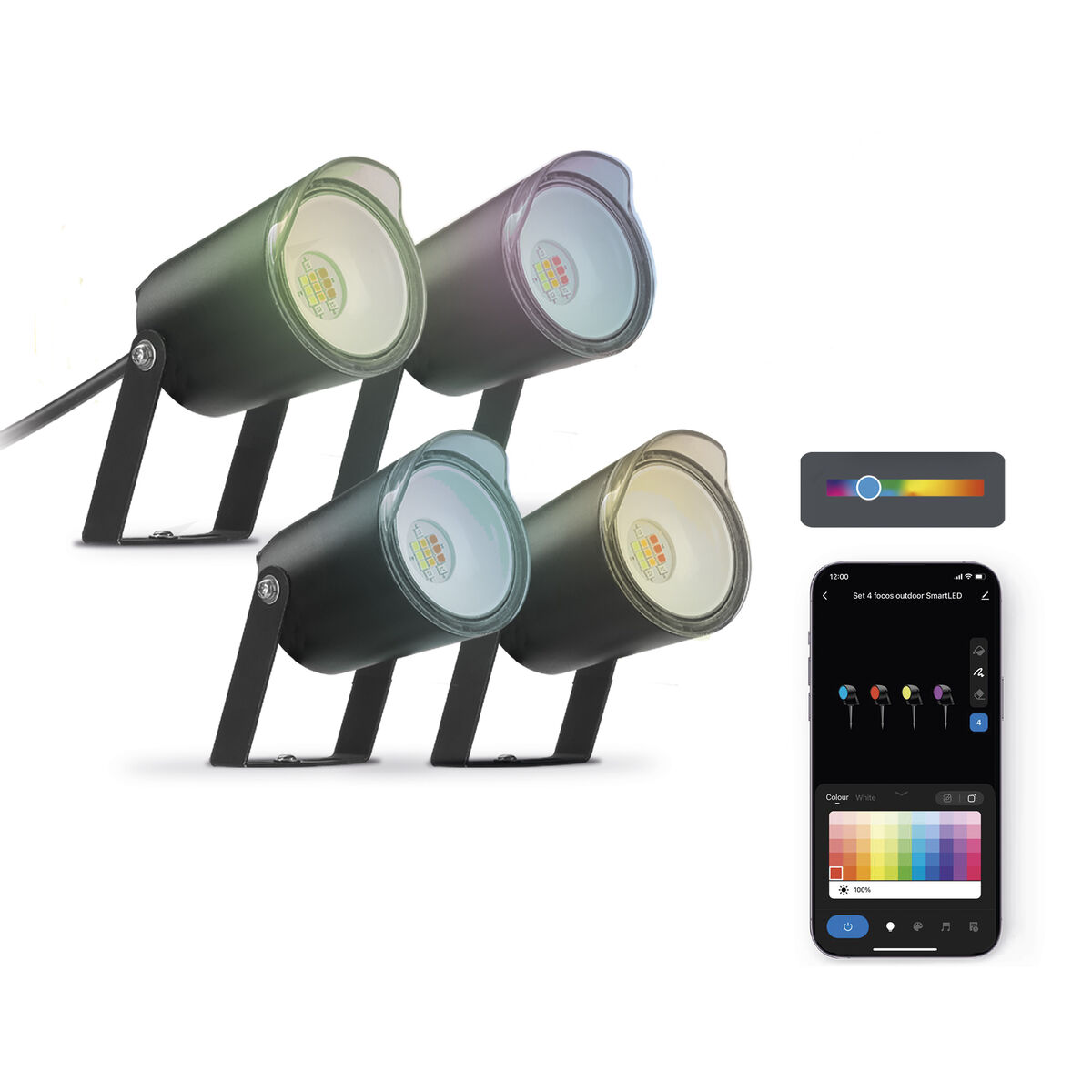 LED spotlight KSIX SmartLED Negru (3000K)