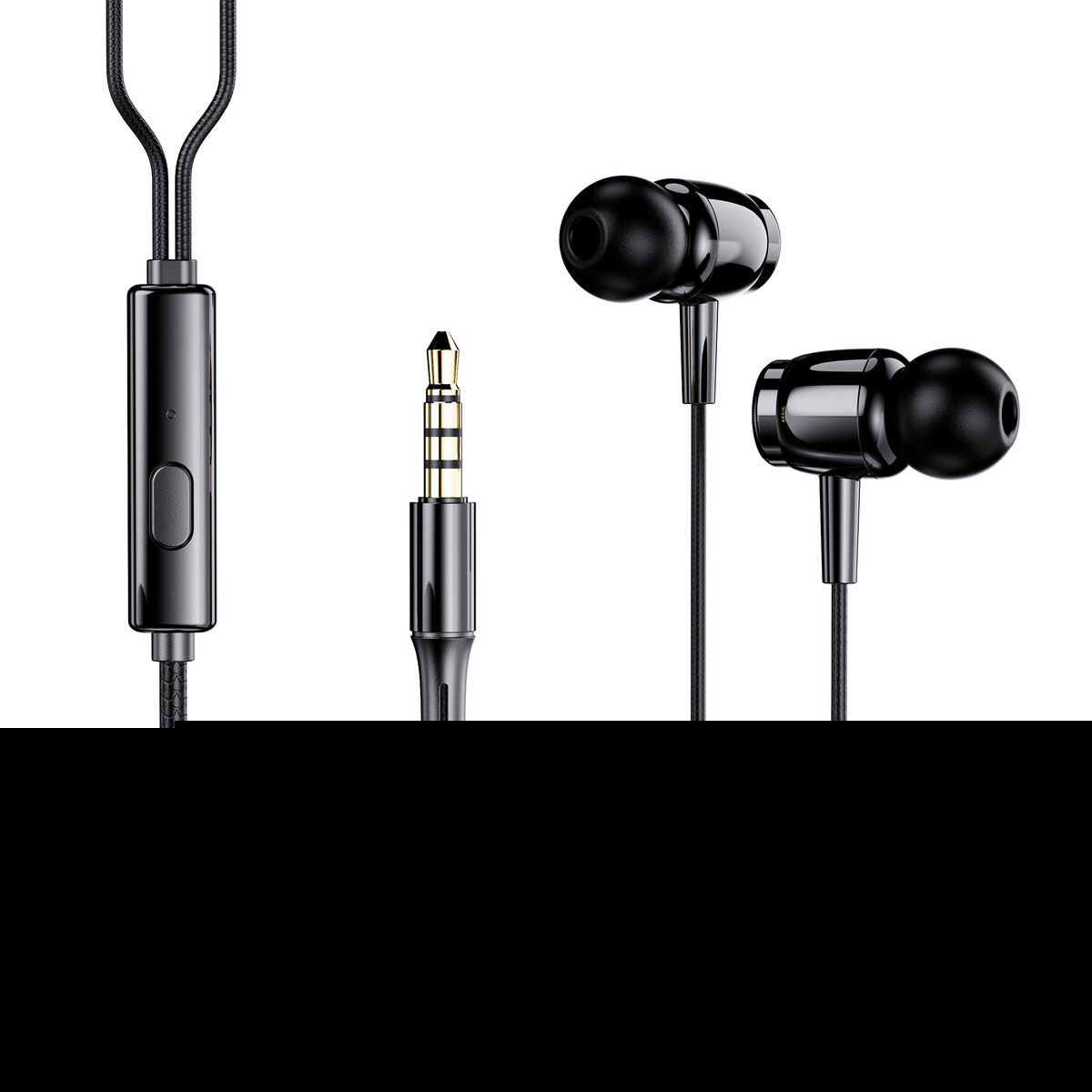 Căști cu Microfon Contact Negru