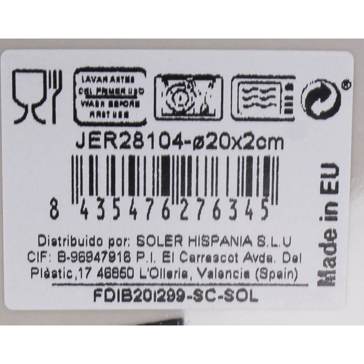 Farfurie pentru desert La Mediterránea Iberica Jerica ø 20 x 2 cm