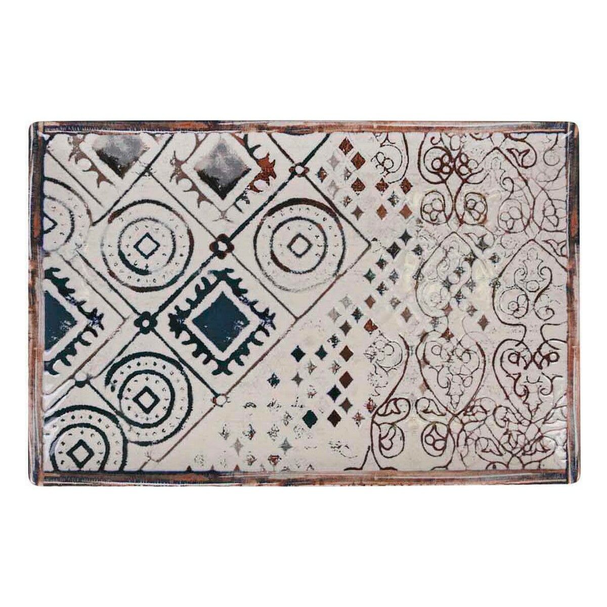 Platou pentru Servire La Mediterránea Grecia Porțelan Dreptunghiular 30 x 20 x 2,5 cm (6 Unități)