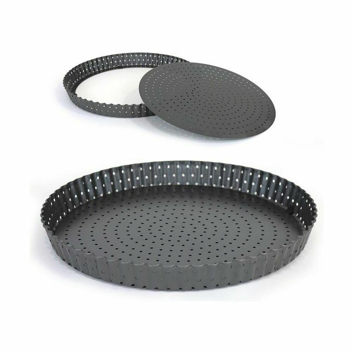 Formă de tort Quttin 28 x 3 cm Găurit Demontabil (12 Unități)