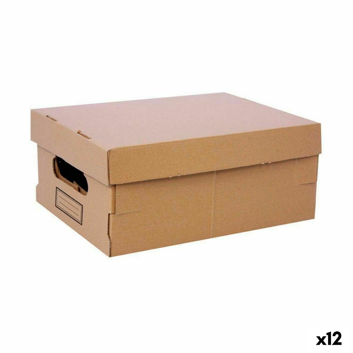Cutie de depozitare cu capac Confortime Carton 30 x 22,5 x 12,5 cm (12 Unități)