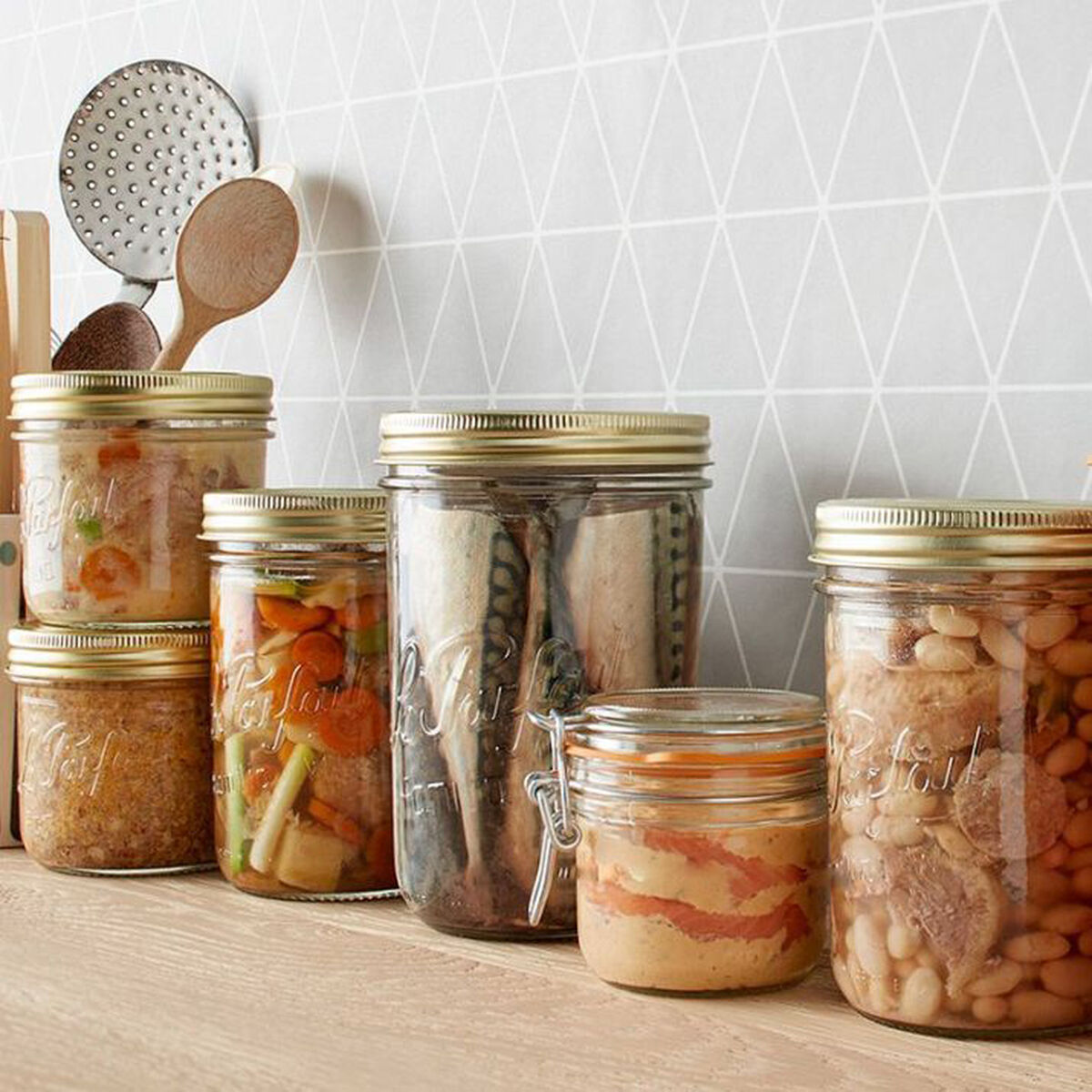 Borcan Le Parfait Wiss Transparent Auriu* 350 ml Ermetic (6 Unități)