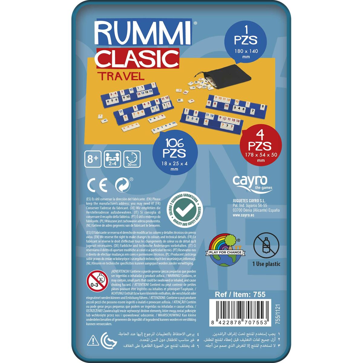 Joc de Masă Rummi Classic Travel Cayro 150-755 11,5 x 19,5 cm