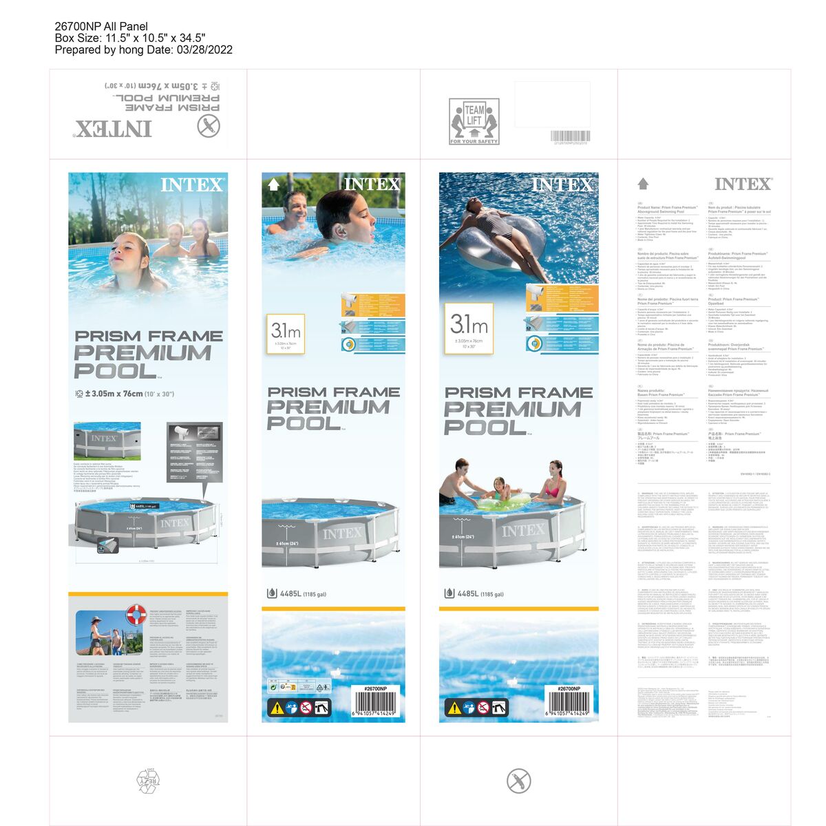 Piscină Detașabilă Intex 26700NP 305 x 76 cm