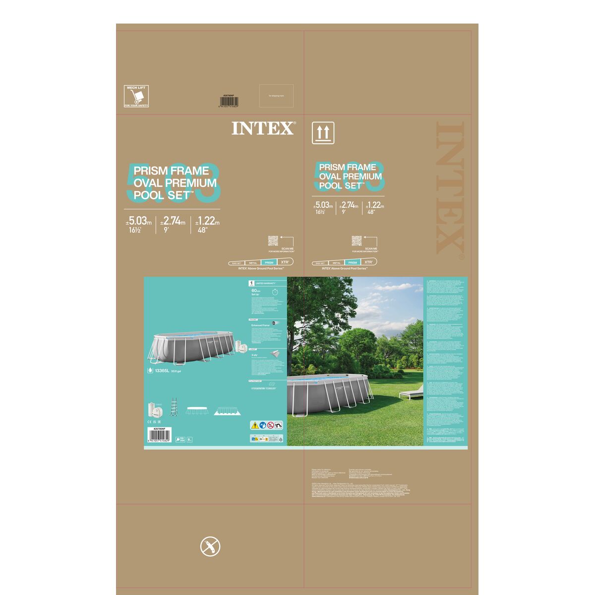 Piscină Detașabilă Intex 26796NP 503 x 274 x 122 cm